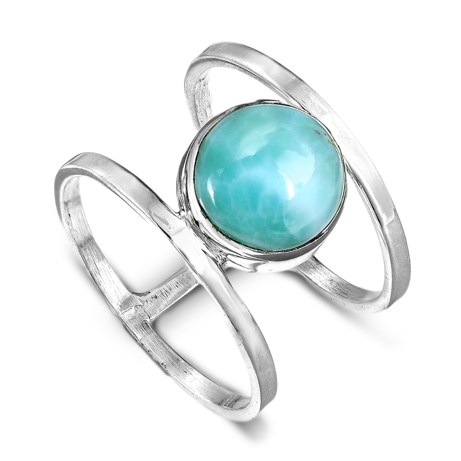 Larimar Sterling Silver Ring