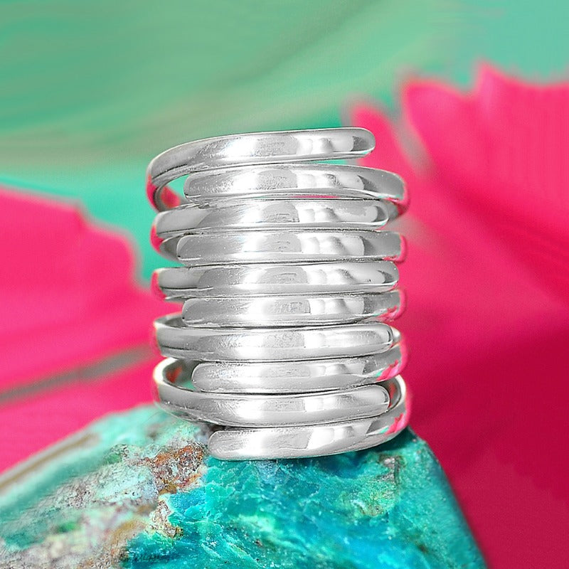 Chunky Statement Ring for women Sterling Silver