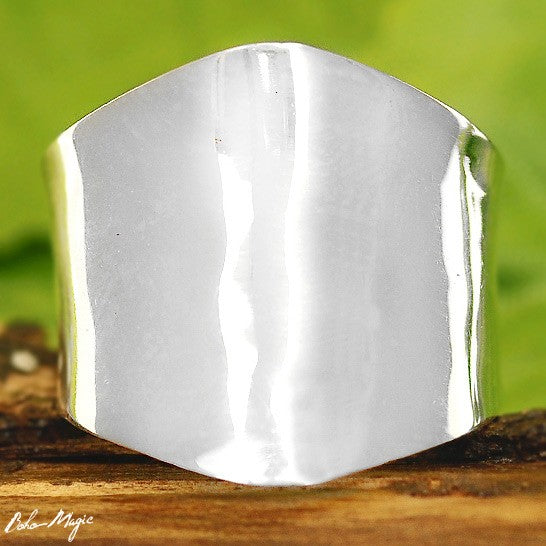 Sterling Silver Wide Band Ring For Women