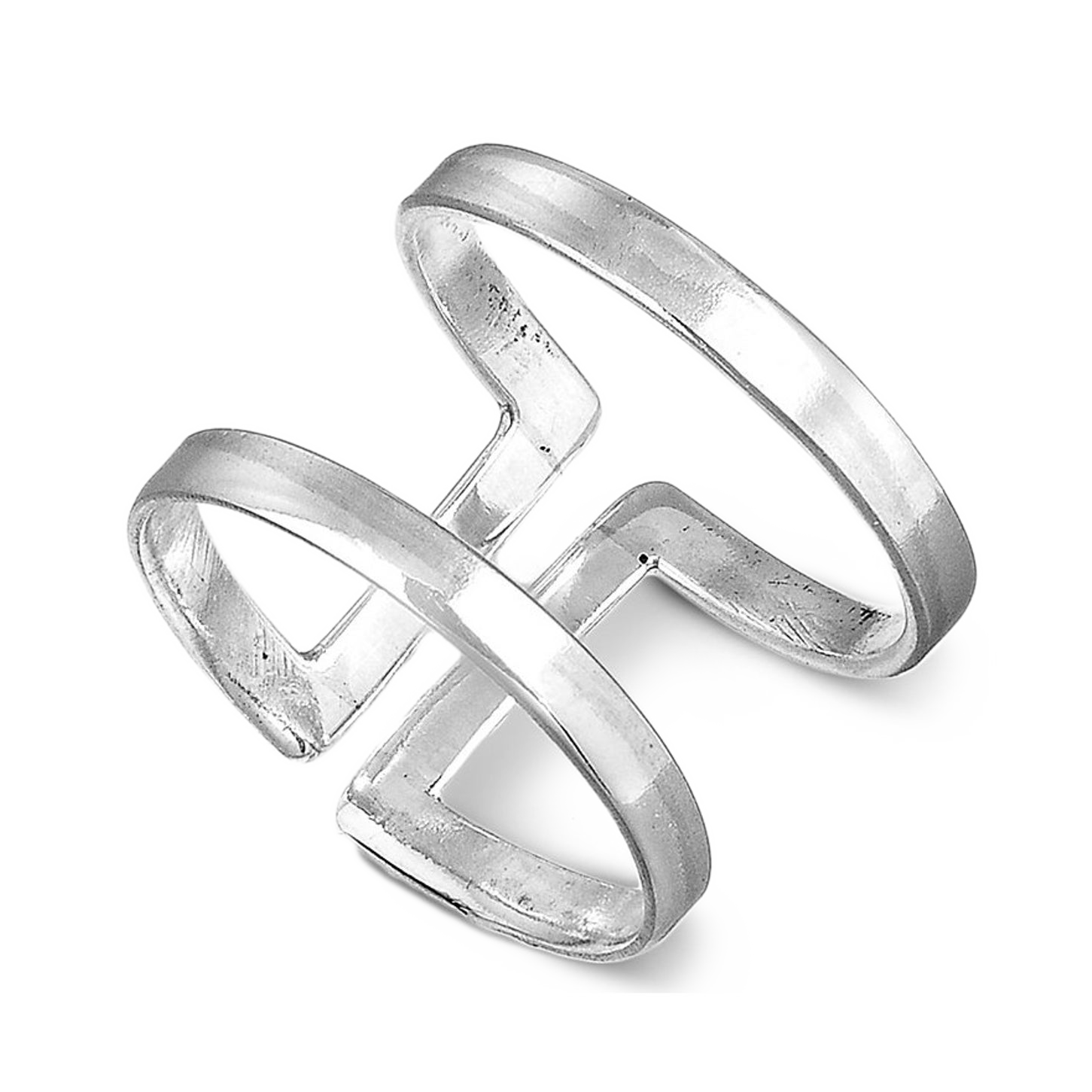 Sterling Silver Double Band Ring