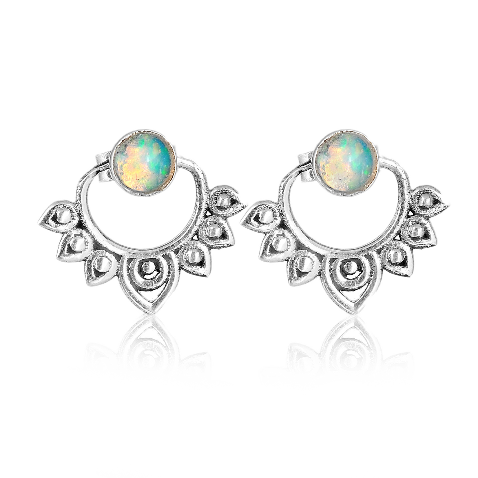 Silver Opal Ear Jacket