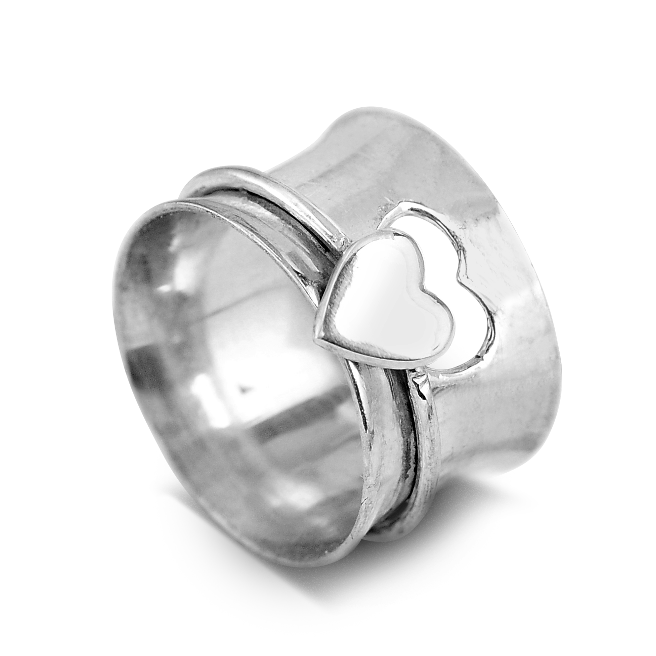 Spinner Heart Ring Sterling Silver