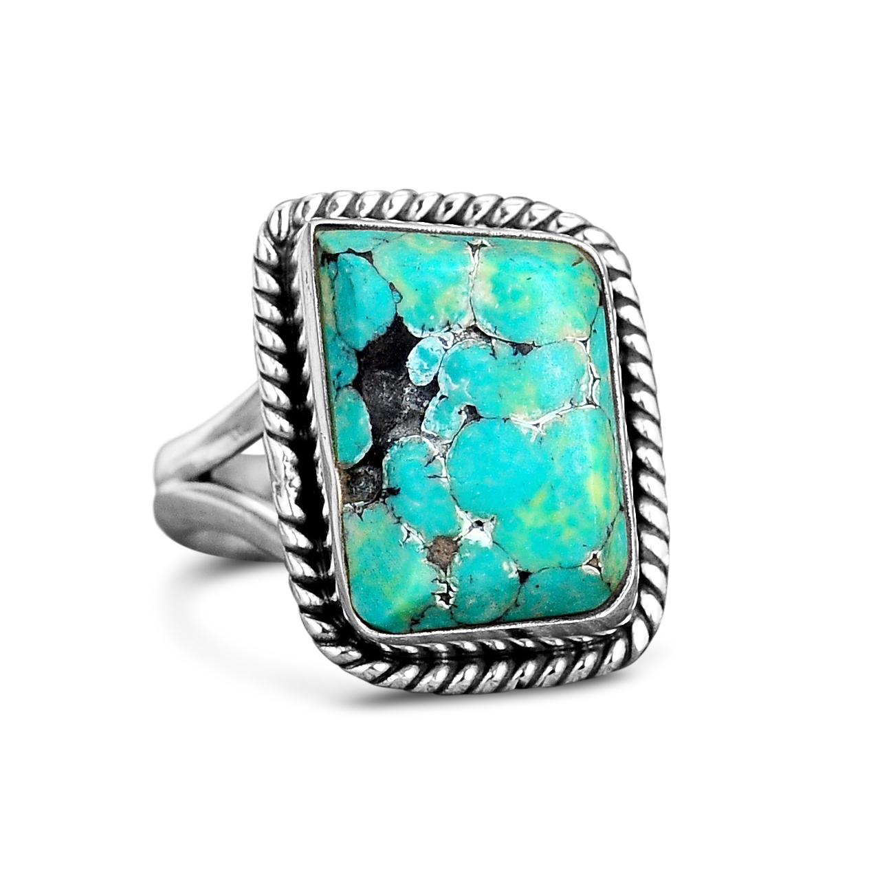 Sterling Silver Natural Raw Turquoise Ring