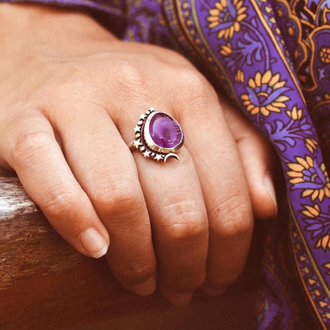 Amethyst Celestial Ring