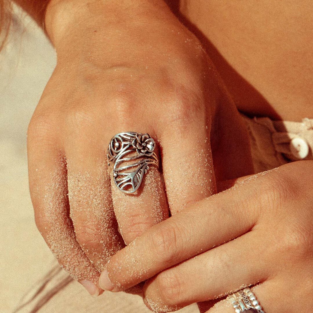 Peacock Statement Ring Sterling Silver