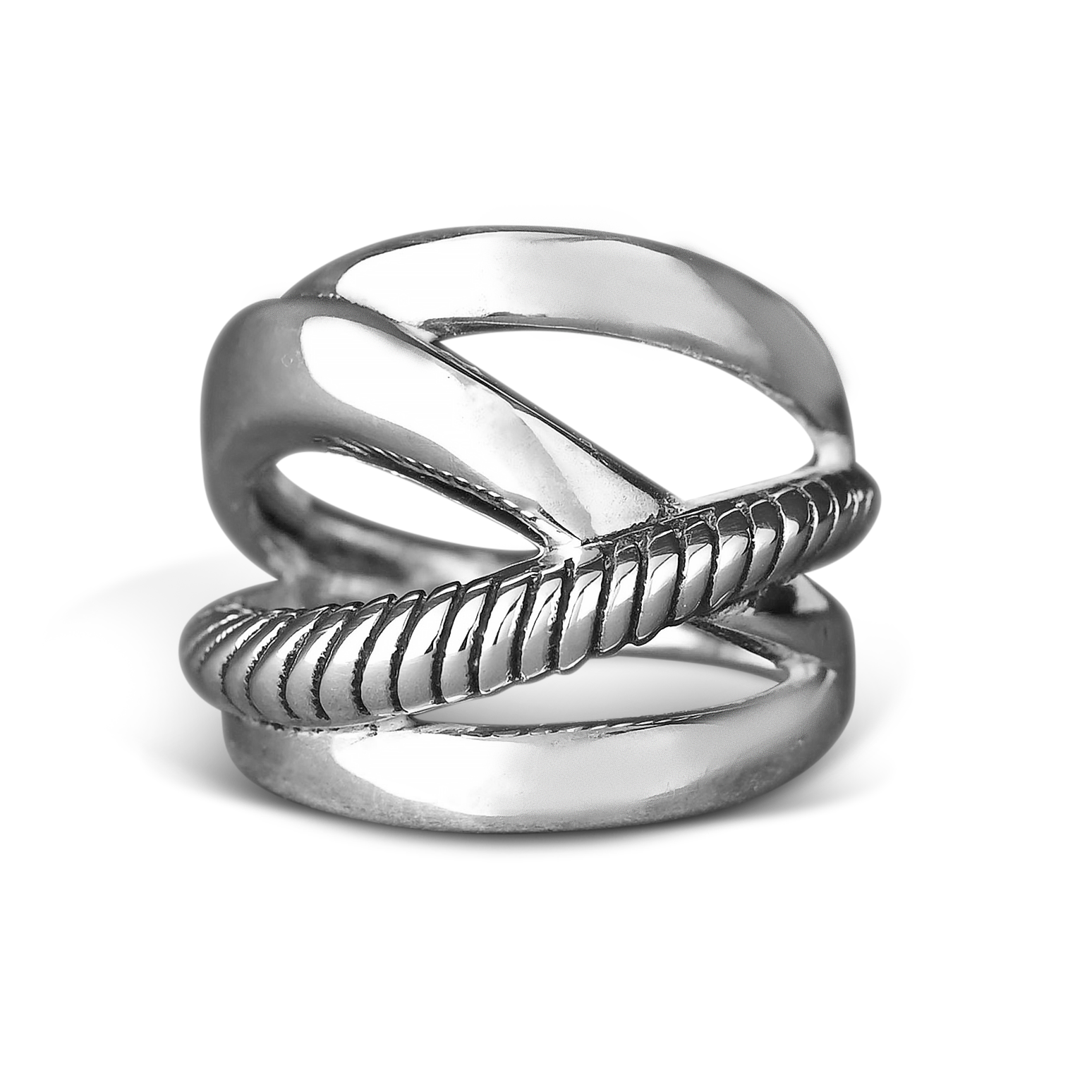 Wrap Chunky Sterling Silver Ring