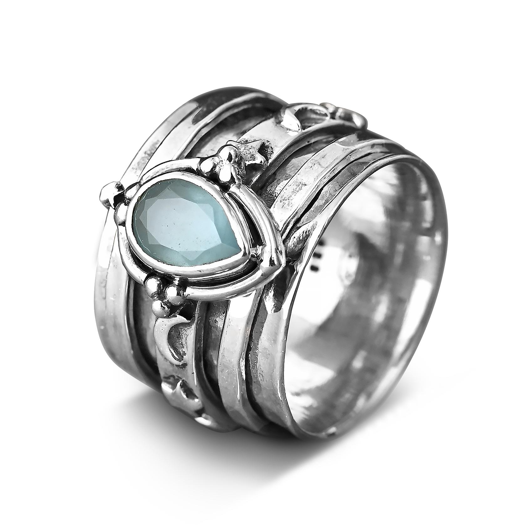 Aquamarine Celestial Fidget Ring