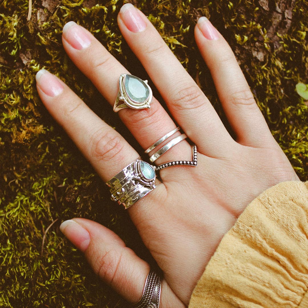 Aquamarine Celestial Fidget Ring