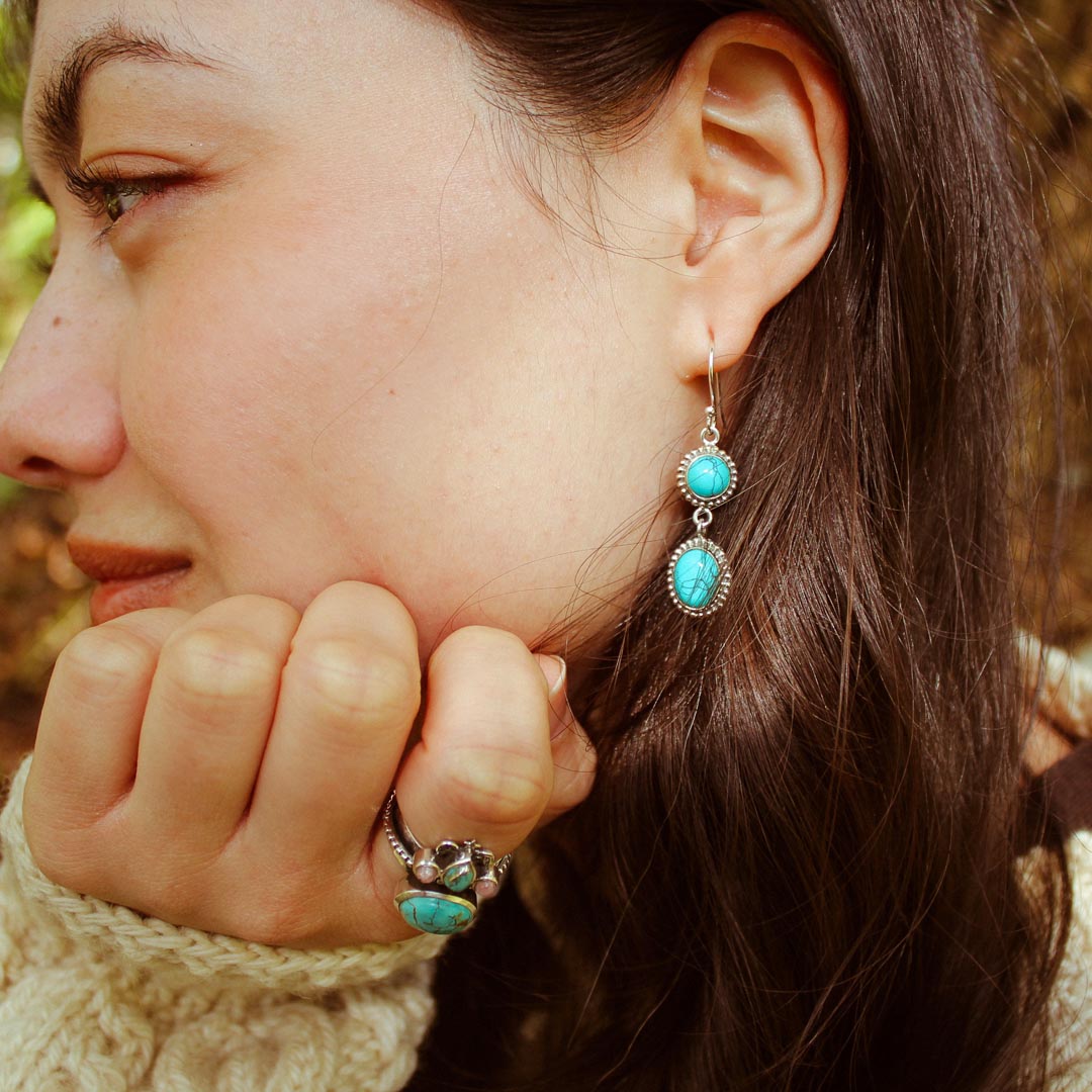 Turquoise Sterling Silver Earrings