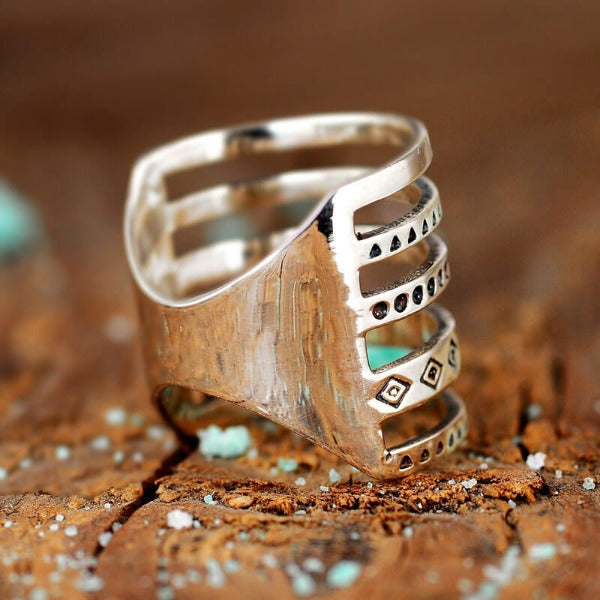 Unique Sterling Silver Boho Ring for Women