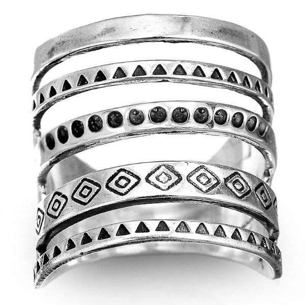 Unique Sterling Silver Boho Ring for Women