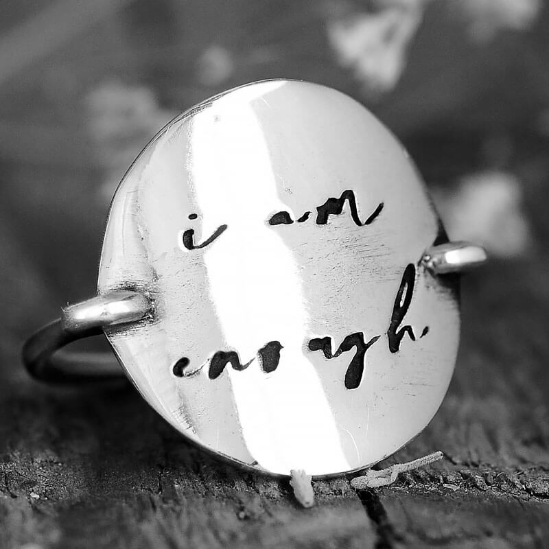 I Am Enough Ring - Sterling Silver