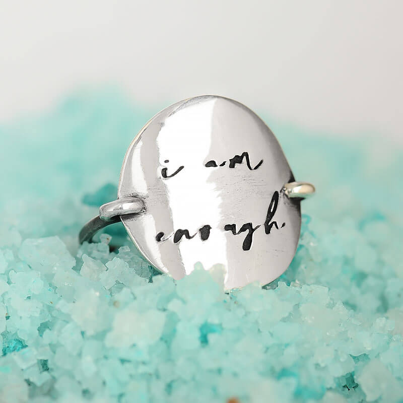 I Am Enough Ring - Sterling Silver