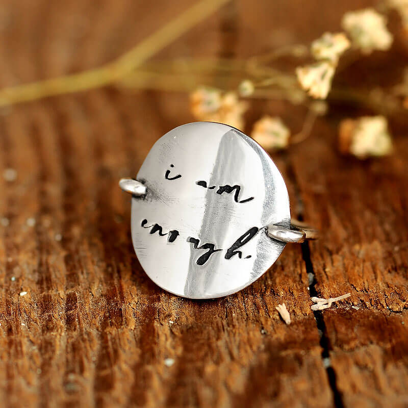 I Am Enough Ring - Sterling Silver