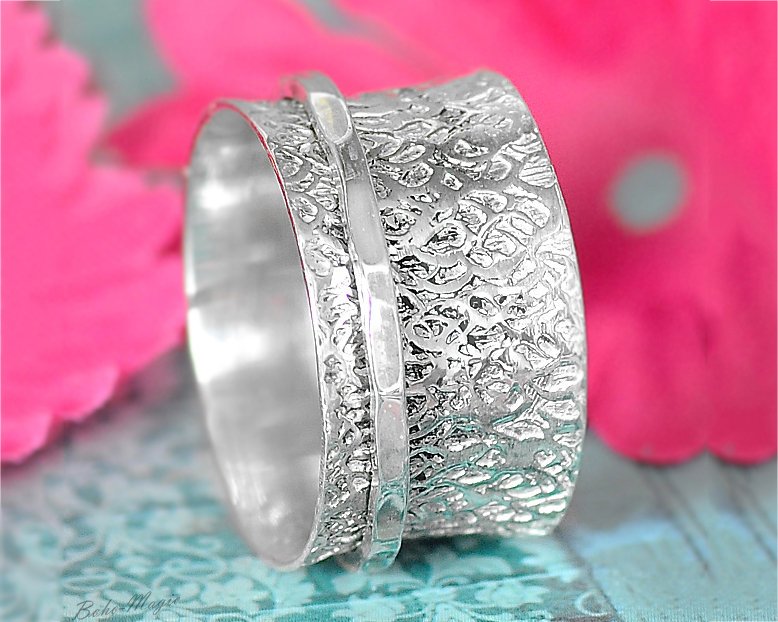 Silver Spinner Meditation Ring