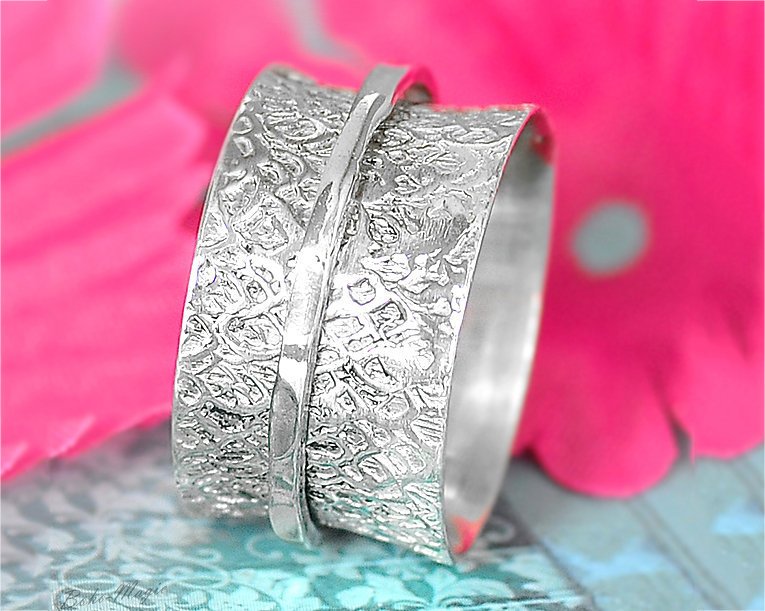 Silver Spinner Meditation Ring