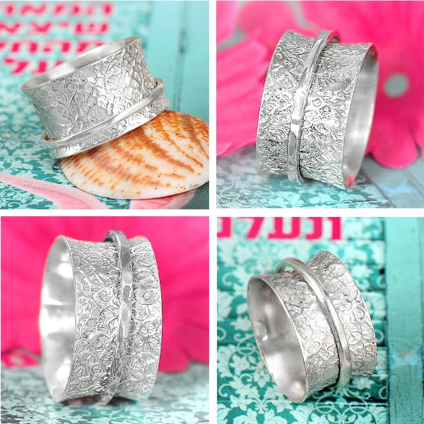 Silver Spinner Meditation Ring