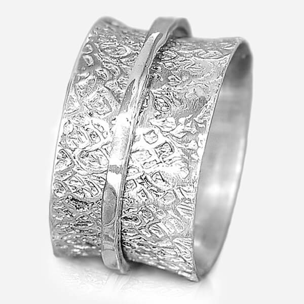 Silver Spinner Meditation Ring