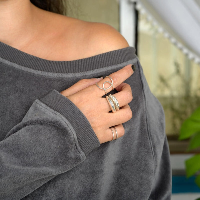 Statement Knot Ring Sterling Silver