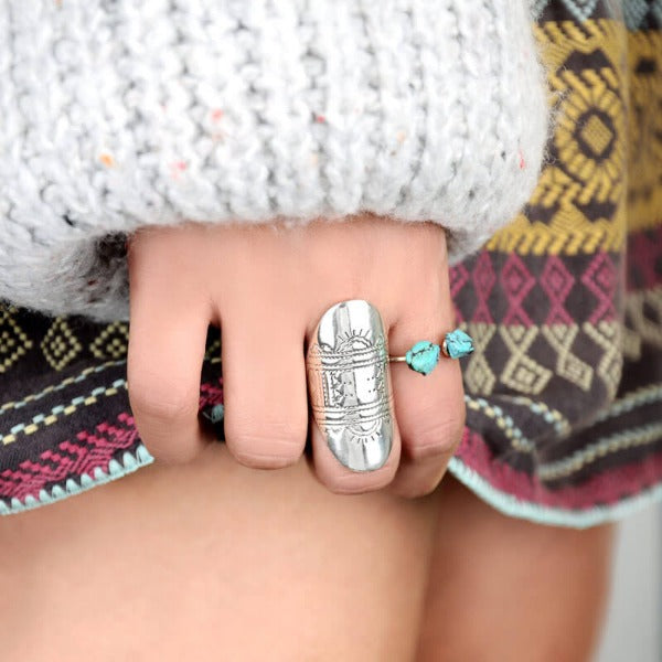 Statement Sterling Silver Boho Ring