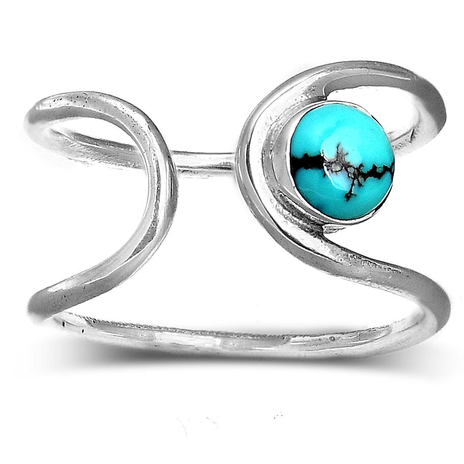 Sterling Silver Adjustable Turquoise Ring