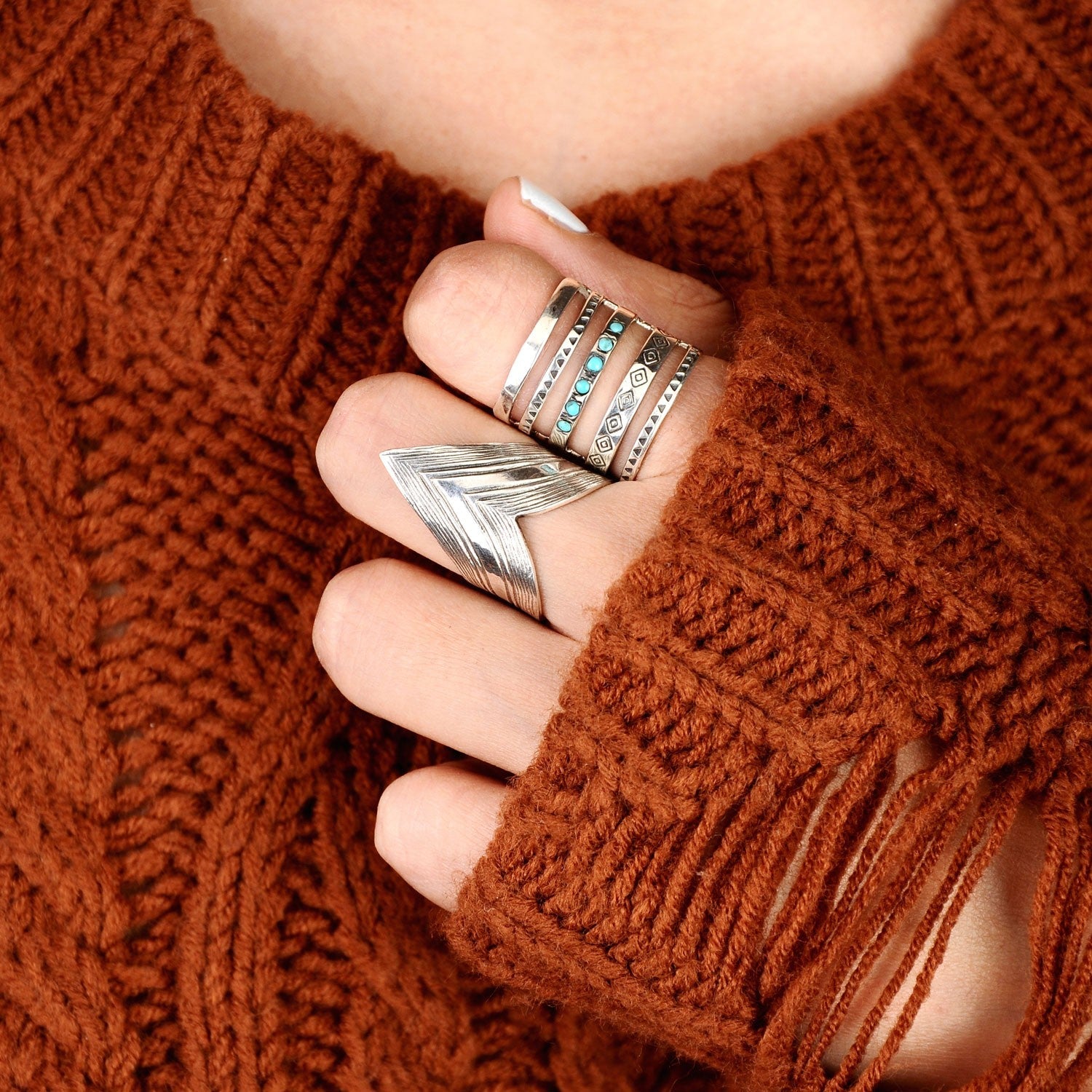 Sterling Silver Southwestern Style Turquoise Ring