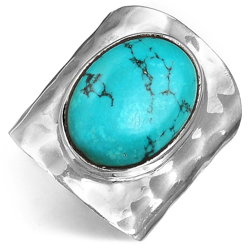 Chunky Boho Turquoise Ring